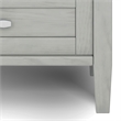 Pemberly Row Solid Wood End Side Table with Storage in Fog Gray