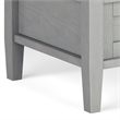 Pemberly Row Solid Wood End Side Table with Storage in Fog Gray