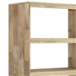 Pemberly Row Solid Mango Wood Bookshelf with Doors in Natural
