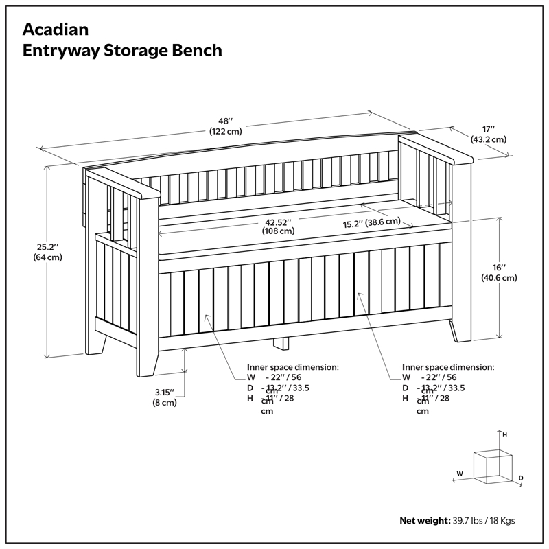 Pemberly Row Solid Wood 48