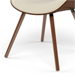 Pemberly Row 5-Piece Dining Set in Natural Fabric and Walnut Veneer