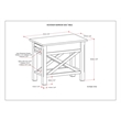 Pemberly Row Solid Wood Narrow End Table with Storage in Farmhouse Gray