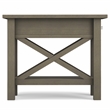 Pemberly Row Solid Wood Narrow End Table with Storage in Farmhouse Gray