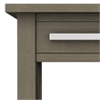Pemberly Row Solid Wood Narrow End Table with Storage in Farmhouse Gray