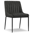 Pemberly Row 7-Piece Dining Set in Slate Grey Vegan Faux Leather