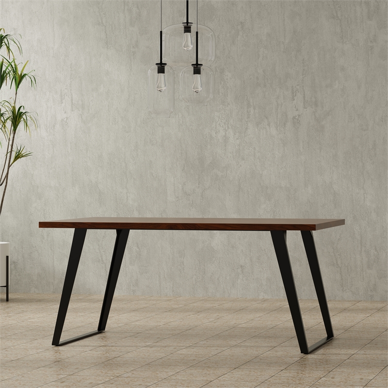 Pemberly Row 66 x 40 inch Rectangle Dining Table in Walnut Veneer