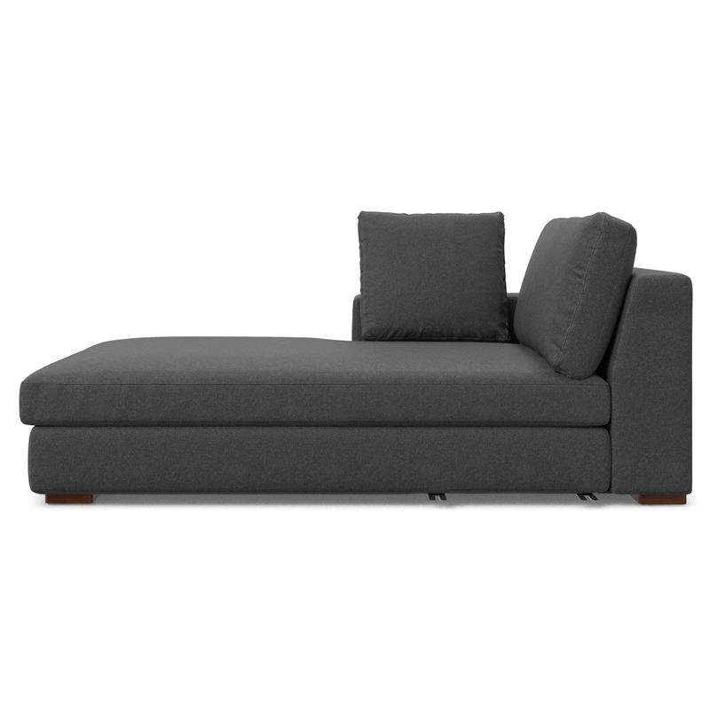 Pemberly Row Left-Facing Sectional Sofa in Pebble Gray Fabric