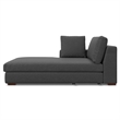 Pemberly Row Left-Facing Sectional Sofa in Pebble Gray Fabric