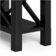 Pemberly Row Solid Wood 1 Drawer Narrow End Side Table in Black