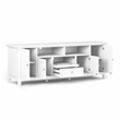 Pemberly Row 72 inch Solid Wood TV Stand in White for TVs up to 80