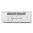 Pemberly Row 72 inch Solid Wood TV Stand in White for TVs up to 80
