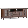 Pemberly Row Wood TV Media Stand in Russet Brown for TVs up to 80