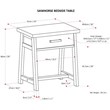 Pemberly Row Wood 24 inch Bedside Nightstand Table in Distressed Gray