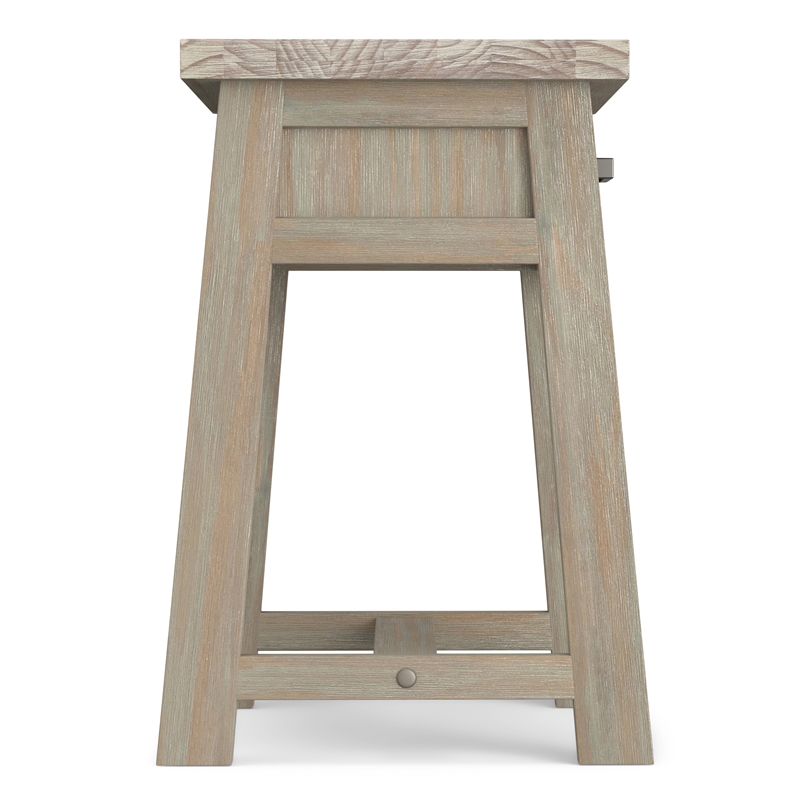 Pemberly Row Wood 24 inch Bedside Nightstand Table in Distressed Gray