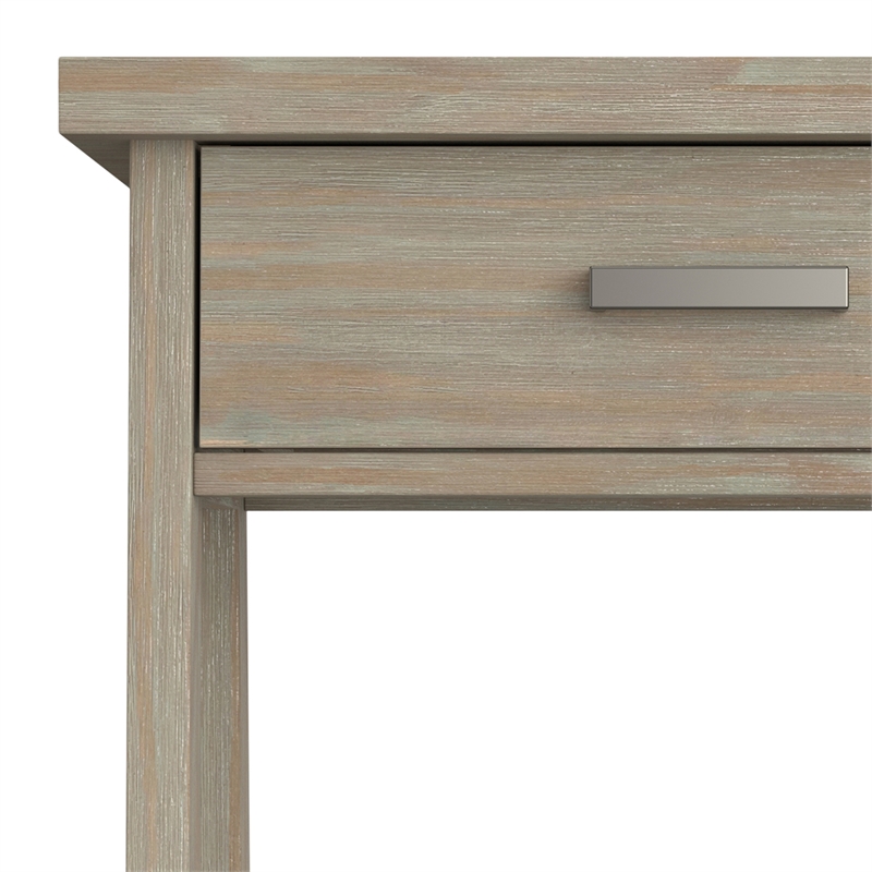 Pemberly Row Wood 24 inch Bedside Nightstand Table in Distressed Gray