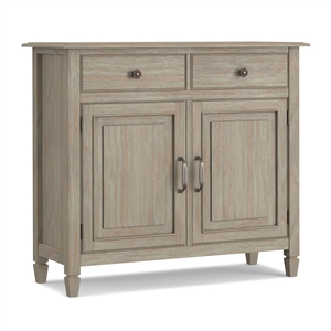 Pemberly Row 40&quot Wide Wood Entryway Storage Cabinet in Distressed Gray