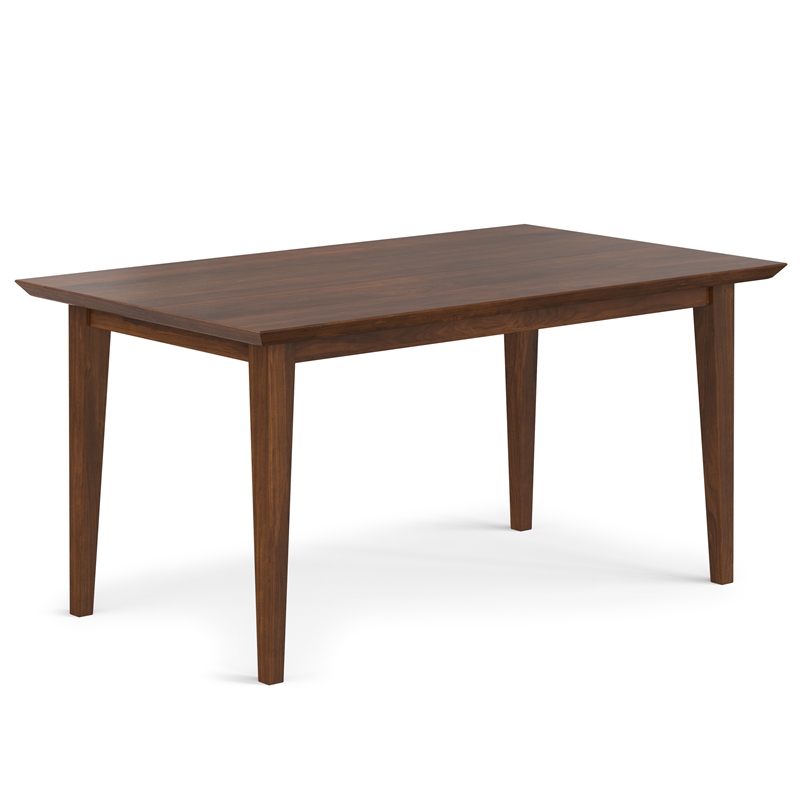 Pemberly Row 7-Piece Dining Set in Walnut Veneer with Black Chairs