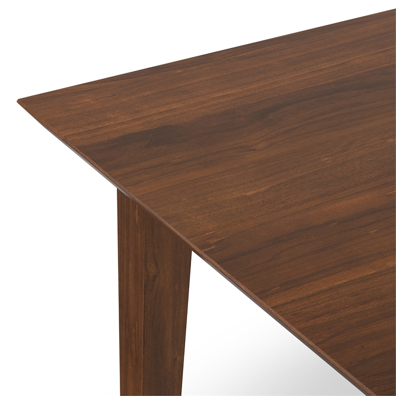 Pemberly Row 7-Piece Dining Set in Walnut Veneer with Black Chairs
