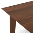 Pemberly Row 7-Piece Dining Set in Walnut Veneer with Black Chairs