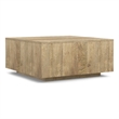 Pemberly Row Square Solid Wood Coffee Table in Natural Mango