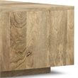 Pemberly Row Square Solid Wood Coffee Table in Natural Mango