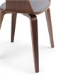 Pemberly Row Solid Wood Bentwood Dining Chair in Light Gray Linen