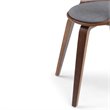 Pemberly Row Solid Wood Bentwood Dining Chair in Light Gray Linen