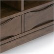 Pemberly Row Solid Hardwood Cube Storage Bookcase in Walnut Brown