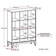 Pemberly Row Solid Hardwood Cube Storage Bookcase in Walnut Brown