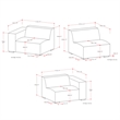Pemberly Row 3-Seater Modular Sofa in Pale Gray Performance Fabric