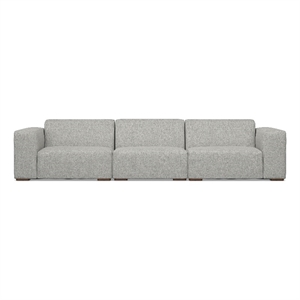 Pemberly Row 3-Seater Modular Sofa in Pale Gray Performance Fabric