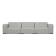 Pemberly Row 3-Seater Modular Sofa in Pale Gray Performance Fabric
