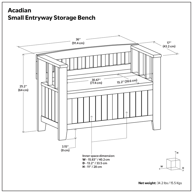 Pemberly Row Solid Wood 36