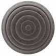 Pemberly Row Boho Round Pouf Ottoman Seat in Gray Velvet Fabric