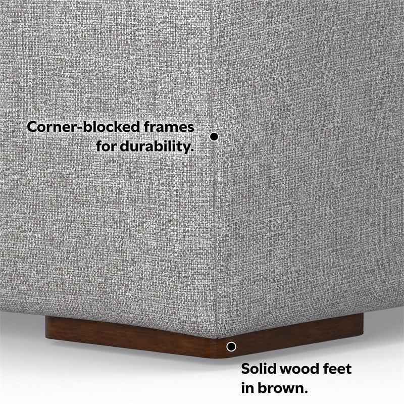 Pemberly Row 2 Seater Modular Sofa in Pale Gray Performance Fabric