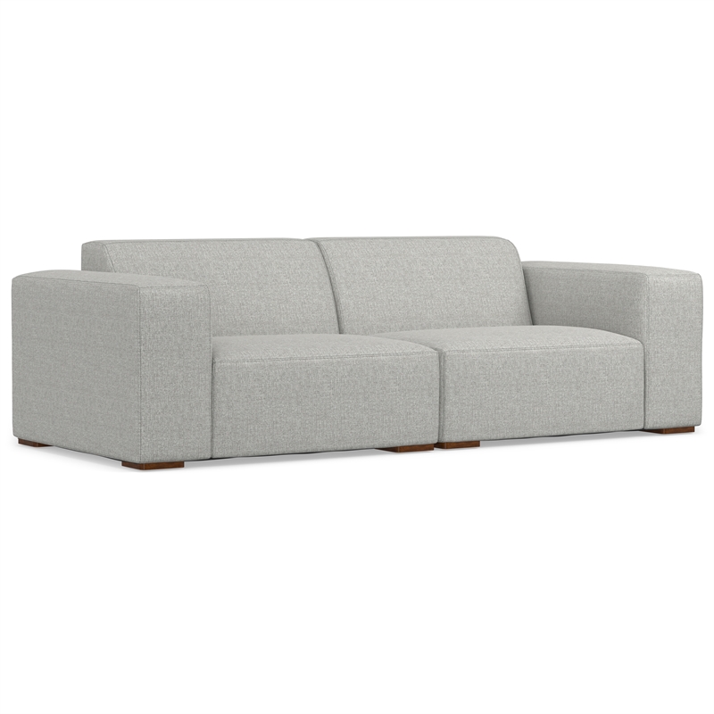 Pemberly Row 2 Seater Modular Sofa in Pale Gray Performance Fabric