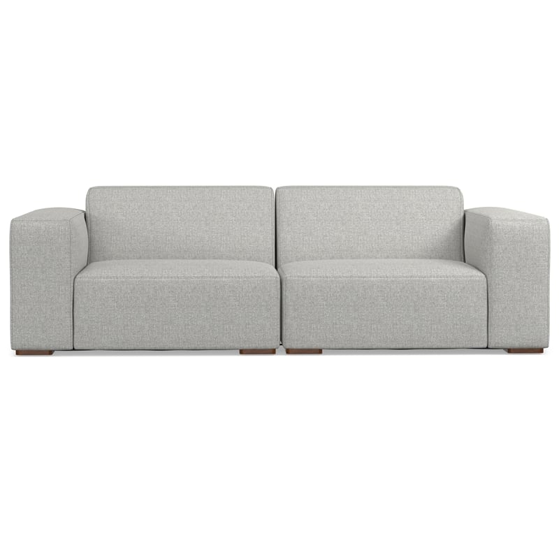 Pemberly Row 2 Seater Modular Sofa in Pale Gray Performance Fabric