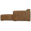 Pemberly Row Right-Facing Modular Sectional Sofa in Caramel Leather