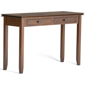 Pemberly Row Wood 46&quot Transitional Console Sofa Table in Russet Brown