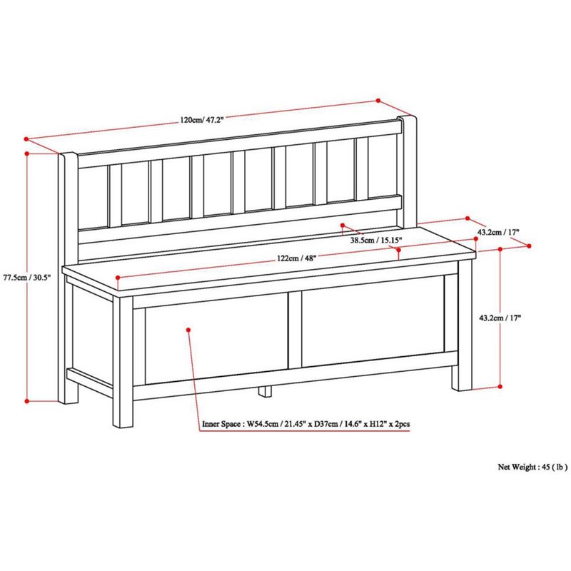 Pemberly Row Solid Wood 47