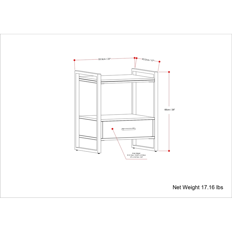 Pemberly Row Solid Mango Wood 22