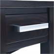 Pemberly Row Solid Wood Narrow End Table with Drawer in Hickory Brown
