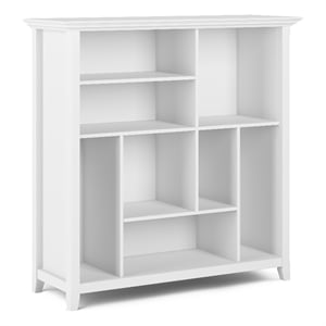Pemberly Row 44&quot x 44&quot Wood Bookcase and Storage Unit in White