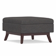Pemberly Row Linen Look Coffee Table Storage Ottoman in Slate Gray