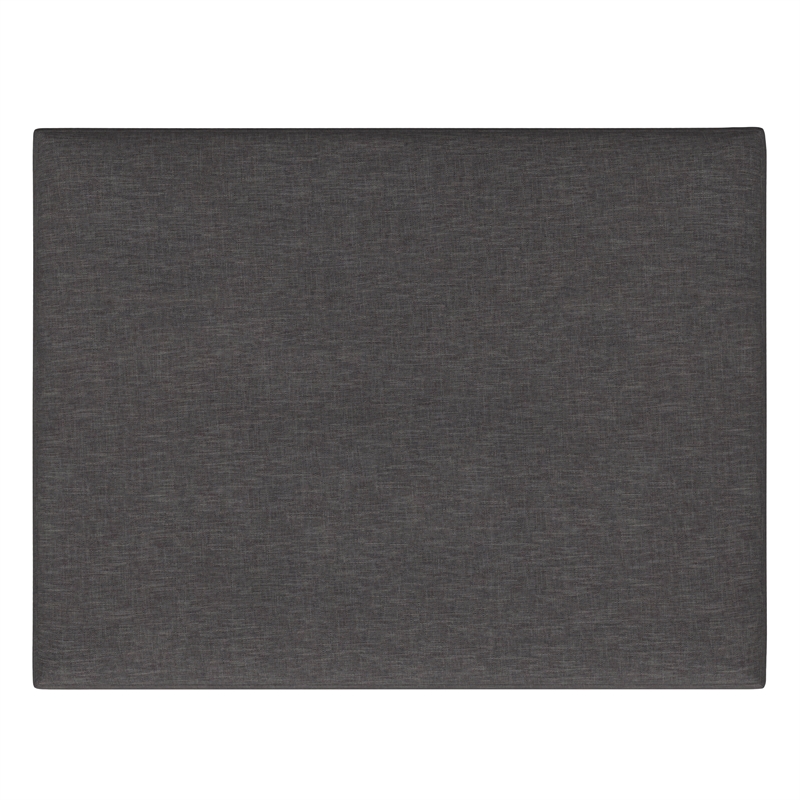 Pemberly Row Linen Look Coffee Table Storage Ottoman in Slate Gray