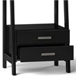 Pemberly Row 4 Shelf Solid Wood Modern Ladder Bookcase in Black