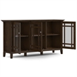 Pemberly Row Solid Wood Transitional Storage Cabinet in Tobacco Brown