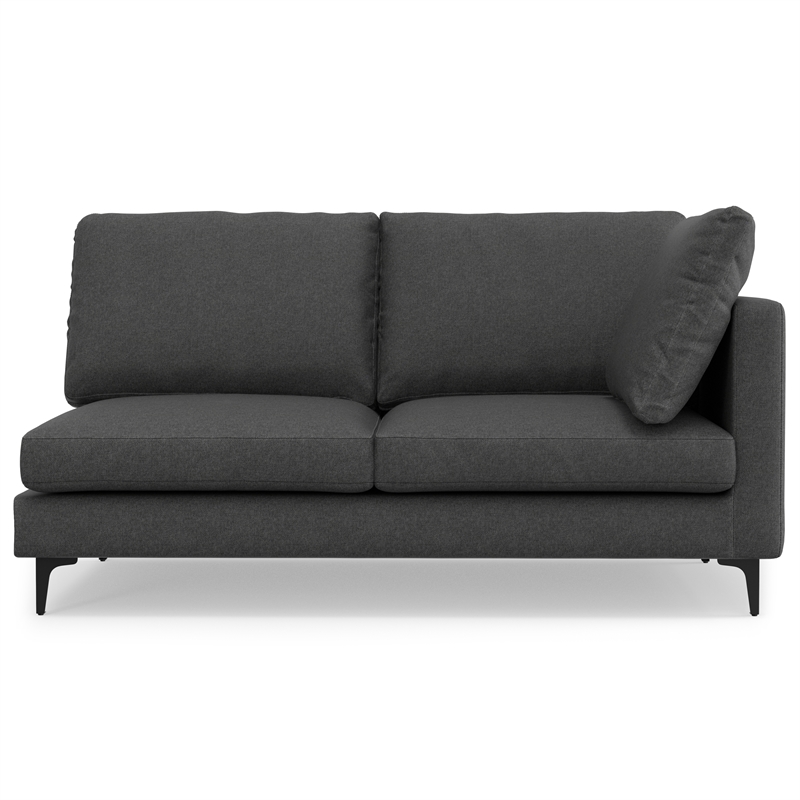 Pemberly Row Corner Sectional Sofa in Pebble Gray Performance Fabric