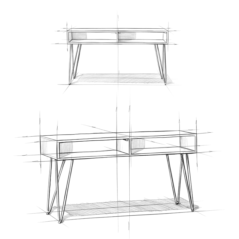 Pemberly Row Solid Mango Wood 55