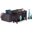 Pemberly Row Solid Wood Console Table with 2 Drawers in Hickory Brown